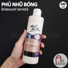 Phủ Bóng Acrylic MONT MARTE chống nước (Chai Lớn) phủ lì trên vải, đất sét, tô tượng, kính, gỗ, đá