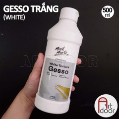 Sơn lót Acrylic MONT MARTE Gesso (chai lớn) giúp bám chắc, bền màu, dễ vẽ trên vải, nhựa, kính, gỗ, đá