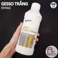 Sơn lót Acrylic MONT MARTE Gesso (chai lớn) giúp bám chắc, bền màu, dễ vẽ trên vải, nhựa, kính, gỗ, đá