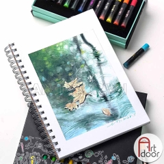 Sổ vẽ màu gouache MIYA HIMI Pad Bird mỏng 160gsm (vân mịn) - 18*25cm (32 tờ)