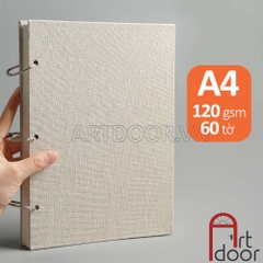 Sổ vẽ chì Khoen Còng mỏng 120gsm (vân mịn)