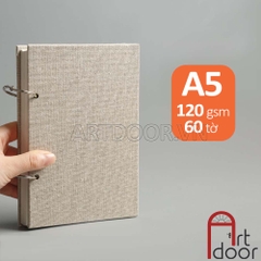 Sổ vẽ chì Khoen Còng mỏng 120gsm (vân mịn)