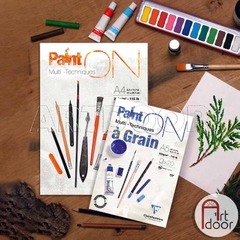 Sổ vẽ màu nước CLAIREFONTAINE Paint On Pad dạng sổ xé dày 250gsm (vân mịn/ nổi)