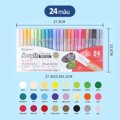 Bộ bút Acrylic GIORGIONE Signature Marker kháng nước, bền màu (hộp giấy) - [xả kho]