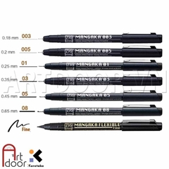 Bút line kháng nước Đen KURETAKE Zig (cây lẻ) - [xả kho]