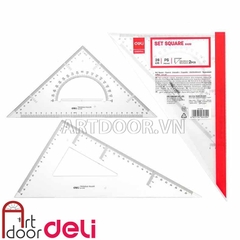 Thước vẽ kỹ thuật DELI Eke lớn (bộ 2 chiếc)