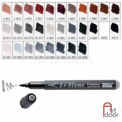 Bút Marker MARVY đầu brush mềm cây lẻ (số 800~922) - [xả kho]