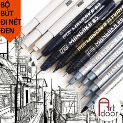 Bộ Bút line kháng nước Đen SUPERIOR/ MARVY trọn bộ (hộp giấy)