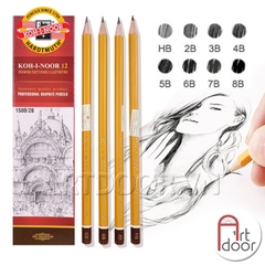 Bút chì phác thảo KOH I NOOR vẽ người, đầu tượng, tĩnh vật, luyện thi hình họa