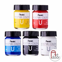 Màu vẽ Poster PENTEL hũ lớn (30ml) học vẽ trang trí màu, luyện thi kiến trúc mỹ thuật