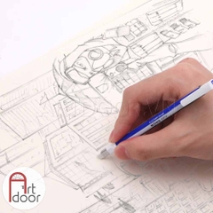 Bút gôm tẩy chì TOMBOW Mono Zero (Tròn/ Dẹt) cao cấp tẩy sạch chi tiết siêu nhỏ
