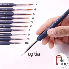 Cọ vẽ đầu Tròn MARIES Martol hàng chính hãng có in logo - [xả kho]