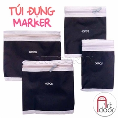 Túi xách đựng marker TOUCHLIIT vải đen khóa kéo