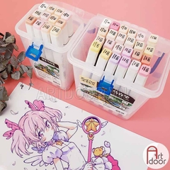 Bộ bút Marker TOUCHLIIT 6 Màu Da (hộp nhựa) vẽ da người, truyện tranh, manga, minh họa