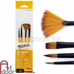 Bộ cọ vẽ Acrylic MONT MARTE Gallery 4 cây (HS0010) - [xả kho]