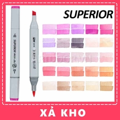 Bút Marker SUPERIOR hai đầu cây lẻ (full) - [xả kho]