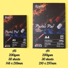 Sổ vẽ màu Sáp Dầu GIORGIONE Pastels Pad dạng sổ xé dày 200gsm (vân nổi Cold)