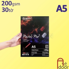 Sổ vẽ màu Sáp Dầu GIORGIONE Pastels Pad dạng sổ xé dày 200gsm (vân nổi Cold)