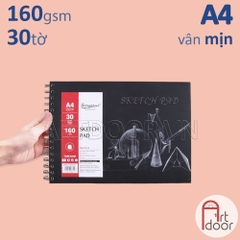 Sổ vẽ chì GIORGIONE Sketch giấy Ngà mỏng 160gsm (vân mịn)