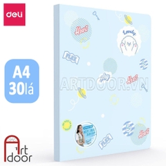 Bìa lá đựng tranh vẽ DELI màu Pastel (size A4)