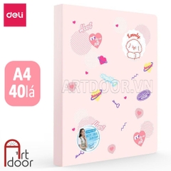 Bìa lá đựng tranh vẽ DELI màu Pastel (size A4)