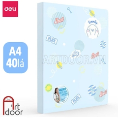 Bìa lá đựng tranh vẽ DELI màu Pastel (size A4)