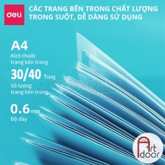 Bìa lá đựng tranh vẽ DELI màu Pastel (size A4)