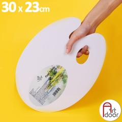 Khay Bảng pha màu Acrylic ART SECRET Oval bằng Nhựa (palette)