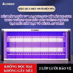 Đèn bắt muỗi UV diệt muỗi bằng lưới điện cao áp loại ngang cỡ lớn ZG-SY01 treo tường thu hút côn trùng không tạo mùi không độc hại