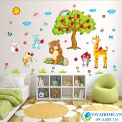 Decal dán tường Vườn cherry