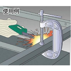Cảo chữ C B100S mã 2955873.005 dùng để kẹp phôi cho máy gia công kim loại, khoảng kẹp 100 mm, hiệu Lobster/ Nhật, mới 100%