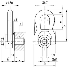 Ma ní xoay 360 độ M5-M42 BRW - # 862161