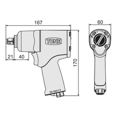 Súng vặn ốc cao cấp 1/2 inch TONE - #AI4160