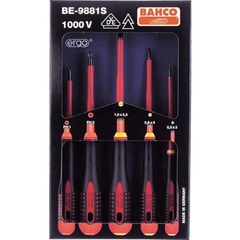 Bộ tuốc nơ vít cách điện 1000V Bahco - #BE-9881S (Insulated Screwdriver)