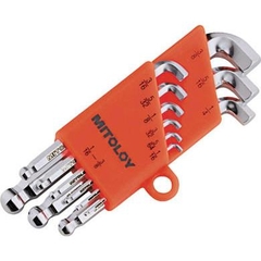 Bộ lục lăng hệ inch 9Pc MITOLOY - # HBS900BS (Ball-Point Hexagonal Wrench (Inch Size)
