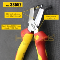 Kìm tuốt dây điện 170mm cách điện 1000v Wiha -# 38552