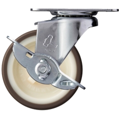 Hammer Caster Việt Nam | Hammer plate type caster 420E series (nylon wheel urethane wheel) with free stopper MW3670805
