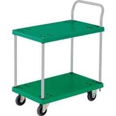 Xe đẩy hàng  2 tầng Trusco - # TP-904 (Resin 2 Flat shelf Cart)