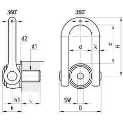 Ma ní xoay 360 độ tải trọng lớn M24-M100 BRW - # 862191