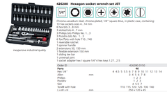 Bộ khẩu, tuýp, tay vặn  JET - # 426280.0150