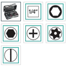 R.430ADP-Bộ khẩu tay vặn 1/4 inch gồm 32 chi tiết  FACOM- # 426020.0100