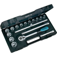 Bộ khẩu, tuýp vặn 1/2 inch gồm 17 chi tiết HAZET - #428680