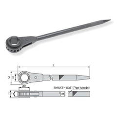 Cờ lê đuôi chuột Nhật cỡ lớn 75 mm SUPER -# RH75T