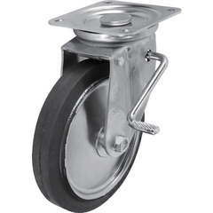 SISIKU Việt Nam | Sisiku Standard Press Caster, Rubber Wheel, Swivel Stopper Included, 250mm Diameter MW1373099