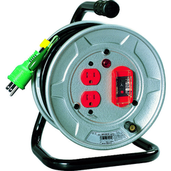 NICHIDO Việt Nam | NICHIDO Electrician's Drum with Earth and Overload/Leakage Protection Breaker 10m Indoor-type Single-Phase 100V Earth Breaker Cord Reel MW2098954