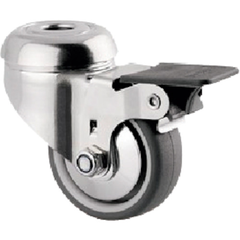 TENTE Việt Nam | Tente Caster Bolt Hole Caster "AGILA" (Elastomer Wheel, Stainless Steel Fittings), φ50, Swivel (with Wheel Lock) Stainless Steel Agila 7470 Series MW2589969