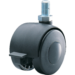 YUEI Việt Nam | YUEI Screw-in type Swivel Double Wheel Caster Nylon Wheel diameter 60mm With stopper OTHERS P type Screw size M12 x 22 Pitch 1.75 MW2779102