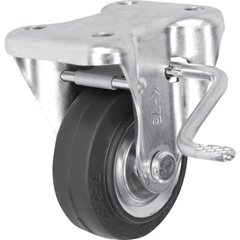 SISIKU Việt Nam | Sisiku Standard Press Caster, Rubber Wheels, Fixed Stopper Included, 75mm Diameter MW3535606