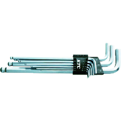 KTC Việt Nam | KTC Ball Point L-Shaped Long Hexagonal Wrench Set (Set of 9) Opposite Sides 1.5, 2, 2.5, 3, 4, 5, 6, 8, 10 mm L Shape Long Ball Point Hex-key Wrench Set MW3734561
