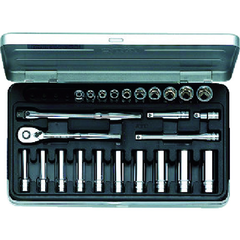 KTC Việt Nam | KTC 6.3 sq. Socket Wrench Set (25 pieces) 6.35 mm hexagonal drive MW3839265